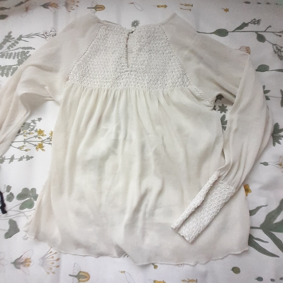 ❤ White High Neck Long Sleeve Zara Blouse XS - Picture 2 of 5